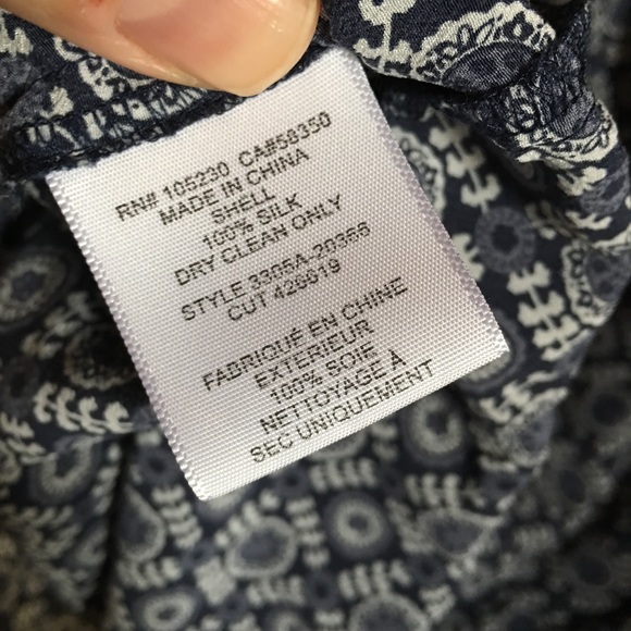 JOIE short sleeve 100% silk shirt with tassel tie - Picture 5 of 6